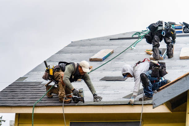 Professional Gutter Installation technician working in Penn Run, PA